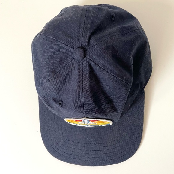 Retro Style NASA Baseball Cap SnapBack Hat Navy Blue Sunset Rocket Patch - Picture 2 of 7